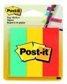 3M 5222 Post-it Page Markers, 1 in x 3 in x in (22,2 mm x 73 mm), Assorted Colors, 3 Pads/Pack, 50 Sheets/Pad