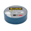 3M C314-BLU Scotch Expressions Washi Tape, .59 in x 393 in (15 mm x 10 m) Blue