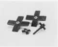 Standard Abrasives™ A/O Cross Pad 723947, 8 PLY, 2 in x 2 in x 3/4 in, 8-32, 120, 100 per inner 1000 per case
