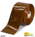 Mighty Line 6 in BROWN Solid Color Tape - 100 ft Roll