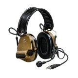 3M™ PELTOR™ ComTac™ VI NIB Headset, Foldable, Single Lead, Standard Dynamic Mic, MI Input, NATO Wiring, Coyote, MT20H682FB-47N CY