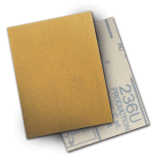 3M 236U Hookit Paper Sheet, 3 in x 4 in P180 C-weight, 50 sheets per carton 10 cartons per case