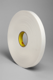 3M™ Urethane Foam Tape 4104, Natural, 1 in x 18 yd, 250 mil, 9 rolls per case