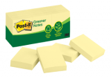 3M 653RP Post-it Notes 653 RP, 2 in x 1.5 in Canary Yellow