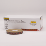 Scotch® ATG Adhesive Transfer Tape 969, Clear, 1/2 x 18 yd, 5 mil, 12 rolls per inner, 6 inners per case