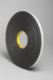 3M 4466 Double Coated Polyethylene Foam Tape Black, 1 in x 36 yd 1/16 in, 9 per case Bulk
