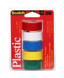 3M 190T Scotch Colored Plastic Tape Assorted, 3/4 in x 125 in (19 mm x 3,17 m)