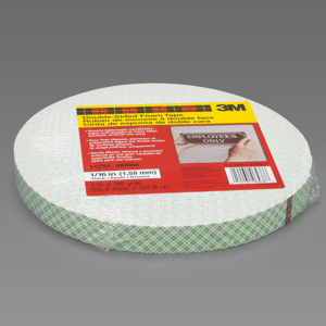 3M 4026 Double Coated Urethane Foam Tape Natural, 12 in x 36 yd 1/16 in, 1 per case