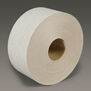 3M 6145 Water Activated Paper Tape White Light Duty Reinforced, 72 mm x 450 ft, 10 rolls per case Bulk