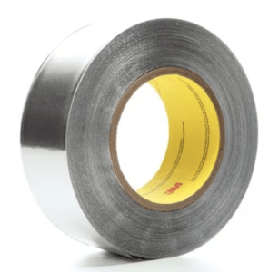 3M 438 Heavy Duty Aluminum Foil Tape Silver, 2-1/2 in x 60 yd 7.2 mil, 16 rolls per case Bulk