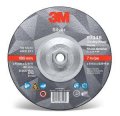 3M 87451 Silver Depressed Center Grinding Wheel, T27 7 in x 1/4 in x 7/8 in, 10 per inner 20 per case