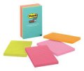 3M 660-5SSMIA Post-it Super Sticky Notes, 4 in x 6 in (101 mm x 152 mm), Miami Collection, 8 Pads...