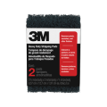 3M 10111NA Heavy Duty Stripping Pads, 3 Coarse, Two-pack, Open Stock, 3-3/8 in. x 5 in. x 3/4 in. each