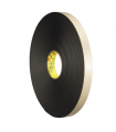 3M 4492 Double Coated Polyethylene Foam Tape Black, 48 in x 72 yd 1/32 in, 1 per case