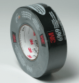 3M 6969 Extra Heavy Duty Duct Tape Black, 48 mm x 54.8 m 10.7 mil, 24 individuallly wrapped rolls per case, Conveniently Packaged