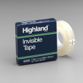 Highland™ Invisible Tape 6200, 1/2 in x 1296 in, 12/Pack