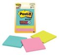 3M 3321-SSMIA Post-it Super Sticky Notes, 3 in x 3 in (76 mm x 76 mm), Miami Collection, 3 Pads/P...