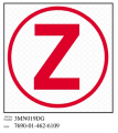 3M 3MN008DG Diamond Grade Damage Control Sign "Zebra", 3 in x 3 in, 10 per package