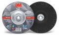 3M 87448 Silver Depressed Center Grinding Wheel, T27 Quick Change, 7 in x 1/4 in x 5/8-11 in, ANSI, 10 per inner 20 per case