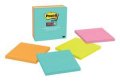 3M 675-4SSMIA Post-it Super Sticky Notes, 4 in x 4 in (101 mm x 101 mm), Miami Collection, 4 Pads...