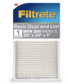 Filtrete™ Basic Dust & Lint Air Filter, 300 MPR, 322-4, 20 in x 30 in x 1 in (50.8 cm x 76.2 cm x 2.5 cm)