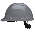 3M™ SecureFit™ Hard Hat H-708SFV-UV, Grey, Vented, 4-Point Pressure Diffusion Ratchet Suspension, with UVicator, 20 ea/Case