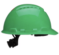 3M™ SecureFit™ Hard Hat H-704SFV-UV, Green, Vented, 4-Point Pressure Diffusion Ratchet Suspension, with UVicator, 20 ea/Case
