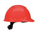 3M™ SecureFit™ Hard Hat H-705SFV-UV, Red, Vented, 4-Point Pressure Diffusion Ratchet Suspension, with Uvicator, 20 ea/Case