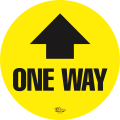 Mighty Line 12" One Way Floor Sign, Yellow