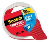 Scotch® Heavy Duty Shipping Packaging Tape 3850S-RD-12GC, 1.88 in x 38.2 yd (48 mm x 35 m)