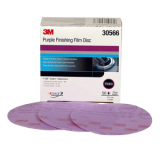 3M 260L Hookit Purple Finishing Film Disc, 30566, 5 in, P2000, 50 discs per box, 4 boxes per case