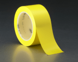 3M 471 Vinyl Tape Yellow, 1 in x 36 yd 5.2 mil, 9 per inner box 36 per case Bulk