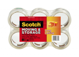 3M 3650-6 Scotch Long Lasting Moving & Storage Packaging Tape, 1.88 in x 54.6 yd (48 mm x 50 m), 6 pack