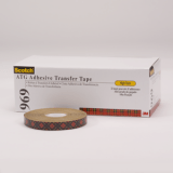 3M 969 Scotch ATG Adhesive Transfer Tape Clear, 0.50 in x 36 yd 5.0 mil, 12 rolls per inner 6 inners per case