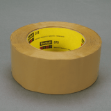 3M 373 Scotch Box Sealing Tape Tan, 48 mm x 50 m, 6 per inner box 36 per case Bulk