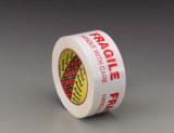 3M 3772 Scotch Printed Message Box Sealing Tape White, 48 mm x 100 m, 36 per case Bulk, Fragile Handle With Care