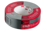 3M 6969 Extra Heavy Duty Duct Tape Silver, 48 mm x 54.8 m 10.7 mil, 24 individuallly wrapped rolls per case, Conveniently Packaged