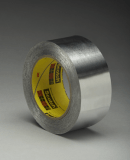 3M 433 High Temperature Aluminum Foil Tape Silver, 4 in x 60 yd 3.6 mil, 2 rolls per case