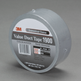 3M 1900 Value Duct Tape Silver, 2.83 in x 50 yd 5.8 mil, 12 per case Individual Wrap