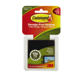 3M 17204BLK-12ES Command Medium Black Picture Hanging Strips Value Pack 17204BLK-12PK