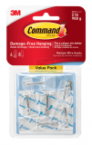 Command™ Med Wire Hook, Clear, Value Pack, 12 Assortments/Case