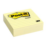 3M 675YL Post-it Notes 675-YL, 4 in x 4 in, Canary Yellow Lined