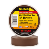 3M 35-Brown-3/4x66FT Scotch® Vinyl Color Coding Electrical Tape 35, 3/4 in x 66 ft, Brown, 10/Carton