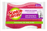 3M DD-3-8 Scotch-Brite Delicate Care Scrub Sponge, 3/Pack, 8 Packs/Case