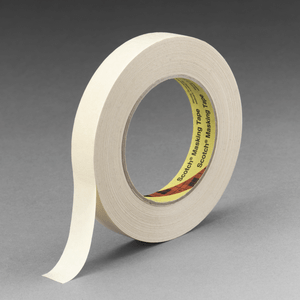 3M 232 High Performance Masking Tape Tan, 24 mm x 55 m 6.3 mil, 36 per case Bulk
