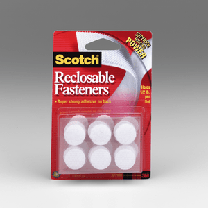 3M RF7170X Scotch Multi-Purpose Fasteners, 3/4 in dots white, 24 each, adhesive backing