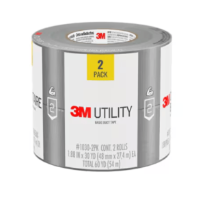 3M™ Basic Duct Tape 1030-2PK, 1.88in x 30yd (48mm x 27.4m), 2 roll/pack, 8 packs/case